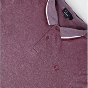 Fred Perry Twin Tipped Pique Polo Shirt Mens Large Oxblood Red M3600